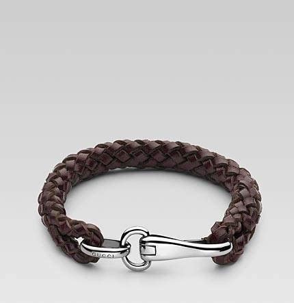 bracciale cuoio gucci|Bracciali Gucci in Pelle Marrone .